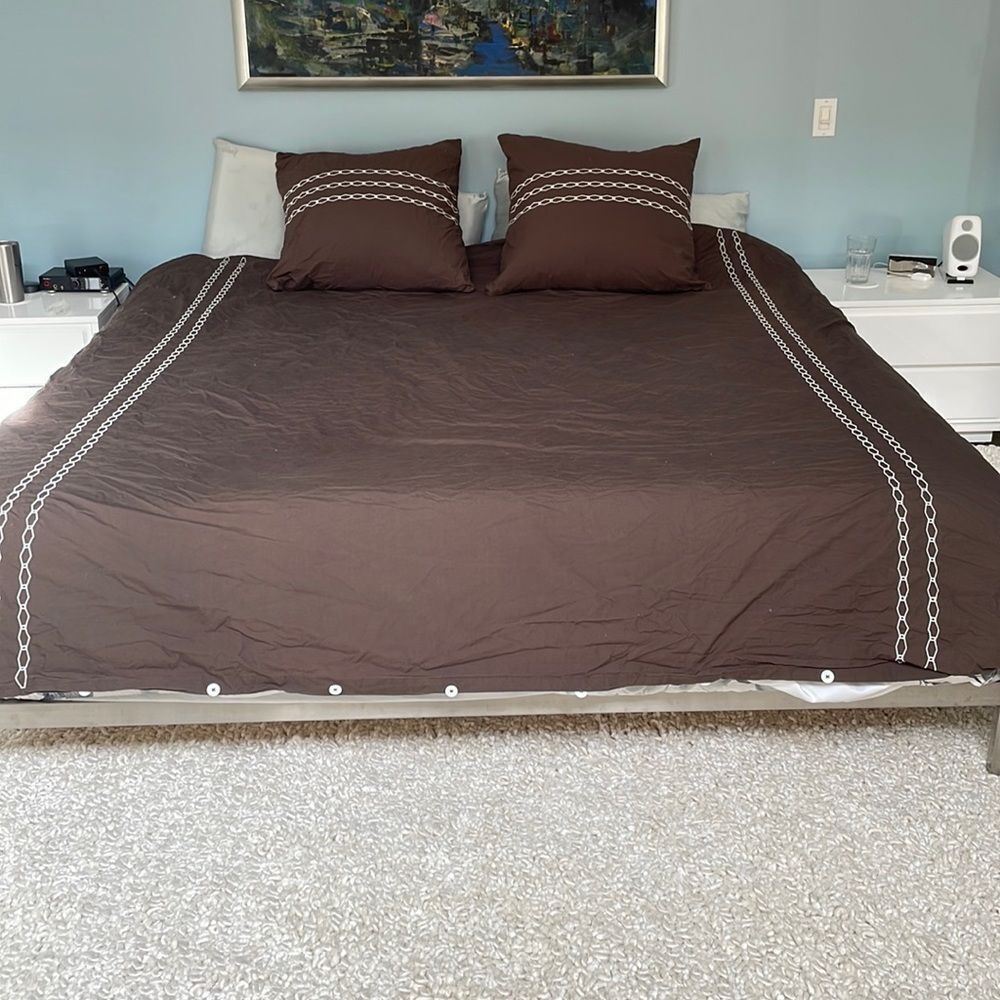 Nearly new! West Elm Duvet Cover + 2 Decorative Pillows + Pillowcases
